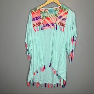 Judith march boho tassel colorful embroidered kimono